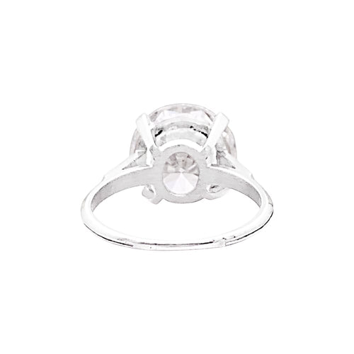 Bague 53 Bague solitaire en platine avec diamant 5,01 carats 58 Facettes 35744
