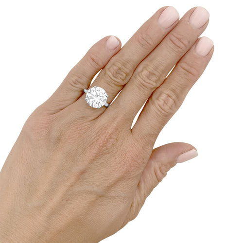 Bague 53 Bague solitaire en platine avec diamant 5,01 carats 58 Facettes 35744