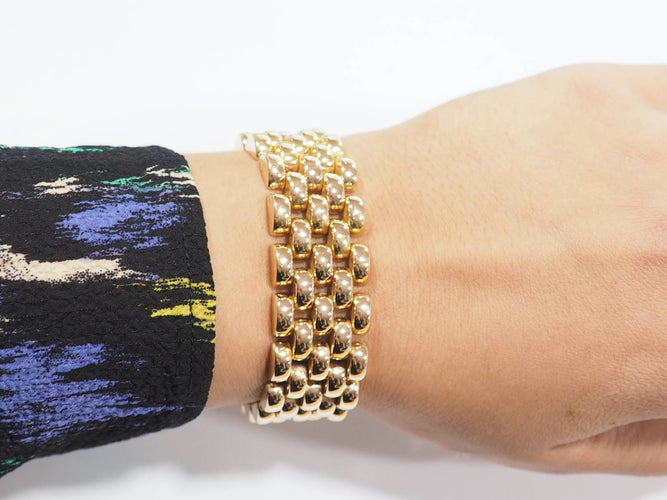 Bracelet Bracelet maille grain de riz en or rose 58 Facettes 33082