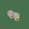 Boucles d'oreilles Boucles d'oreilles cœurs en or blanc et jaune 18k et diamants 58 Facettes FB11638