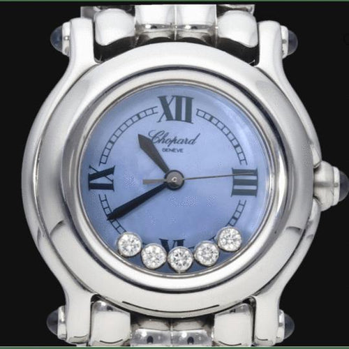 Montre Chopard Happy Sport Mini - Montre en acier cadran nacré 58 Facettes MT44769