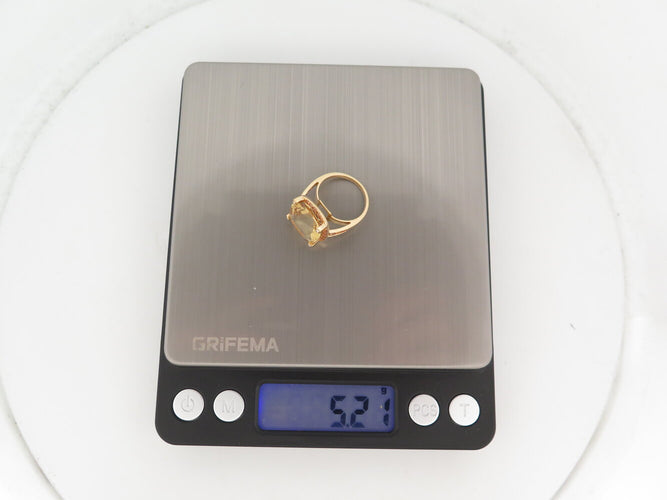 Bague 49 Mauboussin Couleur d'Amour - Bague en or jaune, citrine, saphirs et diamants 58 Facettes 275399
