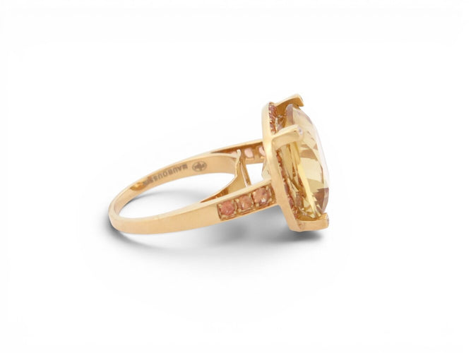 Bague 49 Mauboussin Couleur d'Amour - Bague en or jaune, citrine, saphirs et diamants 58 Facettes 275399