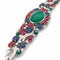 Bracelet Tutti Frutti - Bracelet en or blanc 18k, émeraude, rubis, saphirs et diamants 58 Facettes 257
