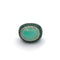 Bague 56 Menthe - Bague boule en or blanc, quartz vert, diamants et tsavorites 58 Facettes 258