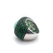 Bague 56 Menthe - Bague boule en or blanc, quartz vert, diamants et tsavorites 58 Facettes 258