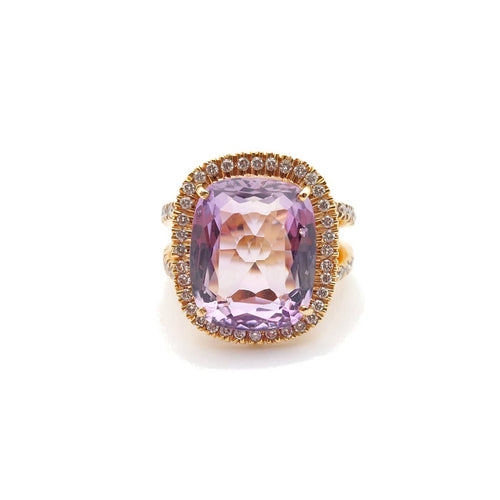 Bague 51 Bague Lilas en or rose 18k, améthyste et diamants 58 Facettes 259