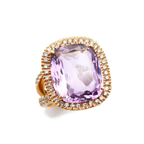 Bague 51 Bague Lilas en or rose 18k, améthyste et diamants 58 Facettes 259