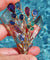Broche Broche bouquet en or jaune 18 ct, cristal de roche rutilé et pierres 58 Facettes 261