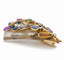 Broche Broche bouquet en or jaune 18 ct, cristal de roche rutilé et pierres 58 Facettes 261