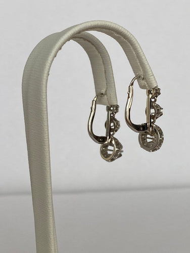 Boucles d'oreilles Boucles d'oreilles pendantes vintage en or blanc 18 ct et diamants 58 Facettes earrings