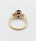 Bague 49 Bague vintage en or 18k avec saphir naturel et diamants 58 Facettes A07347