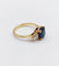 Bague 49 Bague vintage en or 18k avec saphir naturel et diamants 58 Facettes A07347