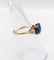 Bague 49 Bague vintage en or 18k avec saphir naturel et diamants 58 Facettes A07347