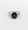 Bague 49 Bague vintage en or 18k avec saphir naturel et diamants 58 Facettes A07347