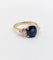 Bague 49 Bague vintage en or 18k avec saphir naturel et diamants 58 Facettes A07347