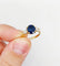 Bague 49 Bague vintage en or 18k avec saphir naturel et diamants 58 Facettes A07347