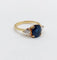 Bague 49 Bague vintage en or 18k avec saphir naturel et diamants 58 Facettes A07347
