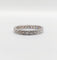 Bague 56 Alliance américaine Art déco en or blanc 18k et diamants 58 Facettes A07350