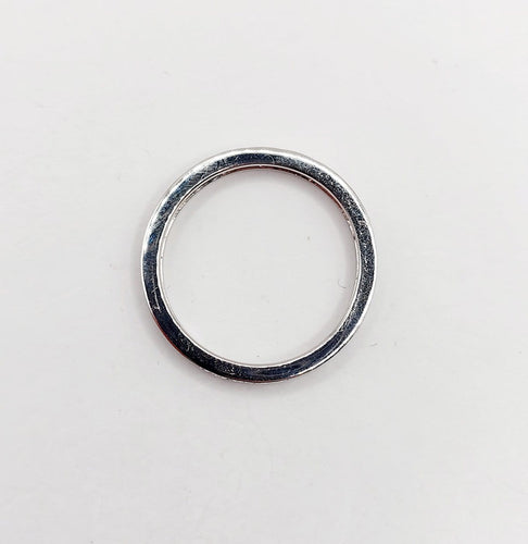 Bague 56 Alliance américaine Art déco en or blanc 18k et diamants 58 Facettes A07350