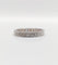 Bague 56 Alliance américaine Art déco en or blanc 18k et diamants 58 Facettes A07350