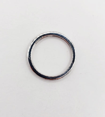 Bague 56 Alliance américaine Art déco en or blanc 18k et diamants 58 Facettes A07350