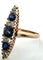 Bague 56 Bague en or jaune 18 ct avec diamants et saphirs 58 Facettes 396/26 C 205/26