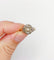Bague 54 Bague marguerite antique en or 18k, argent et diamants taille rose 58 Facettes A07359