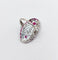 Bague 48 Bague marquise Art déco en or blanc 18k, rubis et diamants 58 Facettes A07360