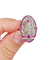 Bague 48 Bague marquise Art déco en or blanc 18k, rubis et diamants 58 Facettes A07360