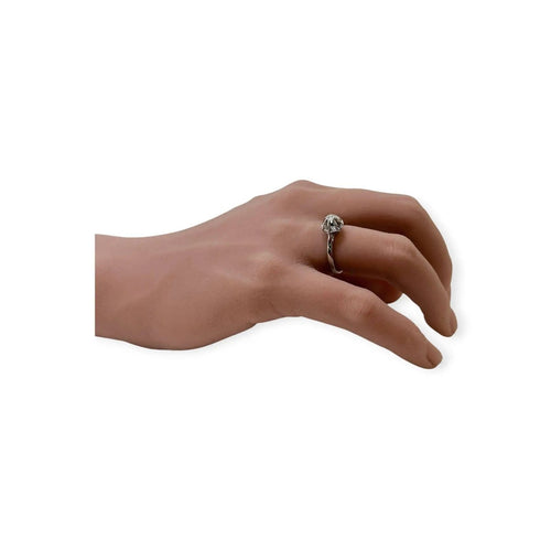 Bague 50 Bague solitaire en or blanc et diamant 58 Facettes 330096371