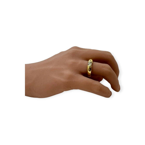 Bague 57 Bague solitaire en or jaune 750 et diamant 58 Facettes 330092794
