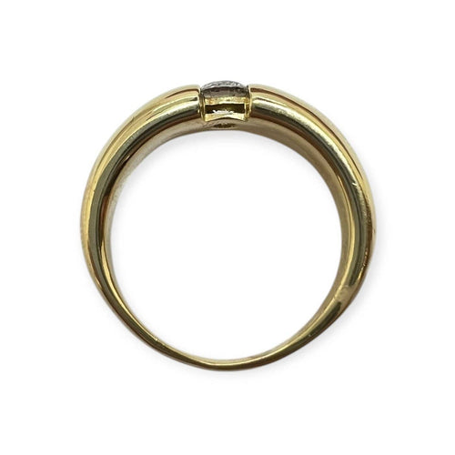 Bague 57 Bague solitaire en or jaune 750 et diamant 58 Facettes 330092794