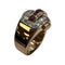 Bague 61 Bague tank rubis et diamants en or rose et blanc 585 58 Facettes 330092741