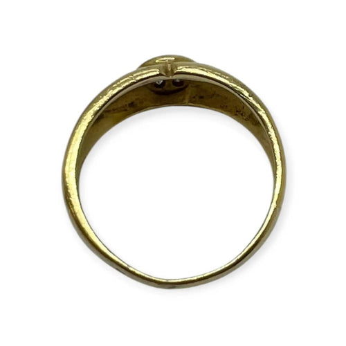 Bague 52 Bague rosace en or jaune 750 et diamants 58 Facettes 330097007