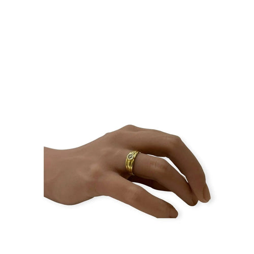 Bague 52 Bague rosace en or jaune 750 et diamants 58 Facettes 330097007
