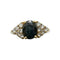 Bague 50 Bague en or jaune 18 carats avec saphir et diamants 58 Facettes 330096016