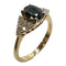 Bague 50 Bague en or jaune 18 carats avec saphir et diamants 58 Facettes 330096016