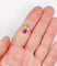 Bague 55 Bague trèfle antique en or 18k, platine, rubis synthétique et diamants 58 Facettes A07364