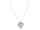 Collier Collier cœur en or blanc et diamants 58 Facettes 33084