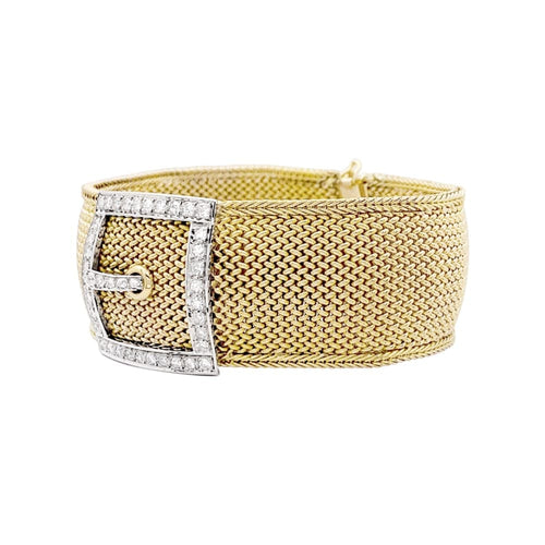 Montre Jaeger-LeCoultre Ceinture - Montre secrète en or jaune, or blanc et diamants 58 Facettes 35669