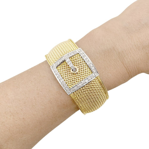 Montre Jaeger-LeCoultre Ceinture - Montre secrète en or jaune, or blanc et diamants 58 Facettes 35669