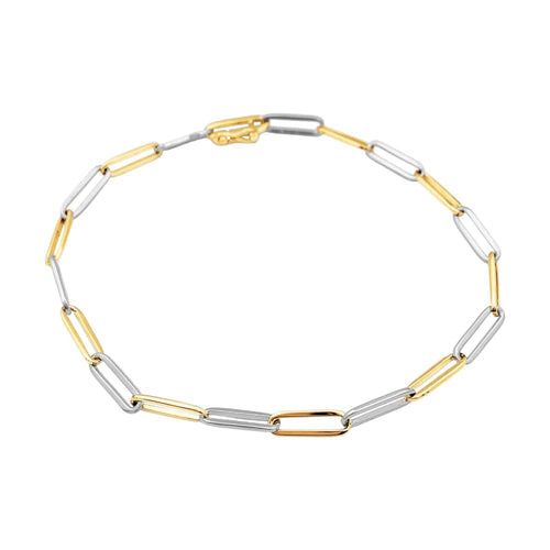 Bracelet Dinh Van - Bracelet vintage en or jaune et or blanc 58 Facettes 35709
