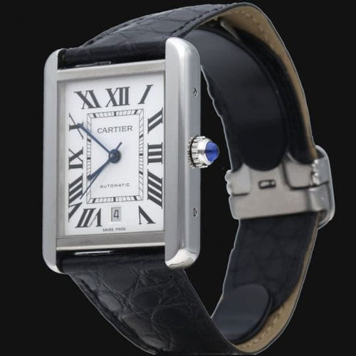 Montre Cartier Tank Solo XL - Montre en acier 58 Facettes MT46775