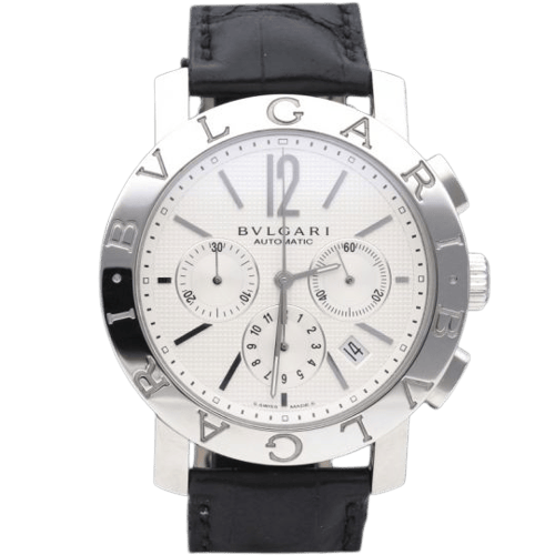 Montre Bulgari - Montre chronographe en acier 58 Facettes MT46058