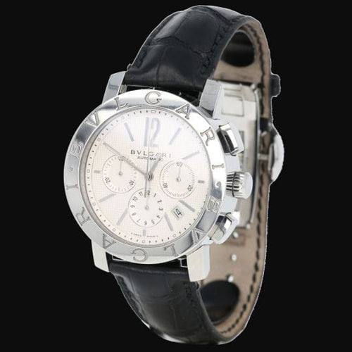 Montre Bulgari - Montre chronographe en acier 58 Facettes MT46058