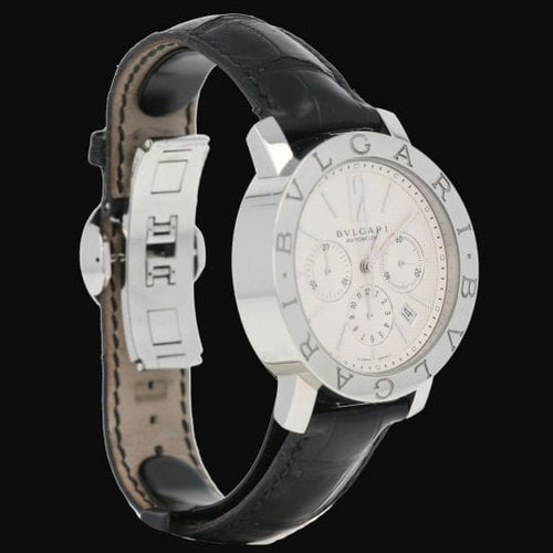 Montre Bulgari - Montre chronographe en acier 58 Facettes MT46058