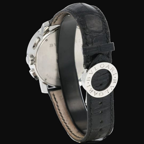 Montre Bulgari - Montre chronographe en acier 58 Facettes MT46058