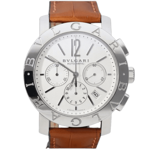 Montre Bulgari - Montre chronographe en acier 58 Facettes MT46059