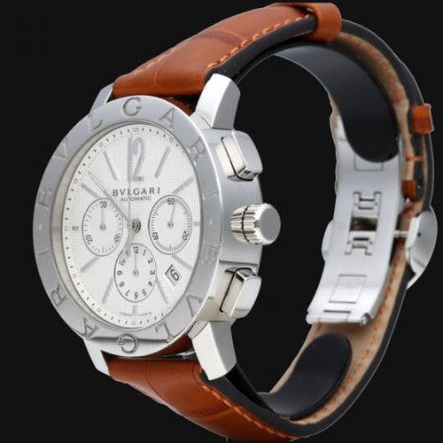 Montre Bulgari - Montre chronographe en acier 58 Facettes MT46059